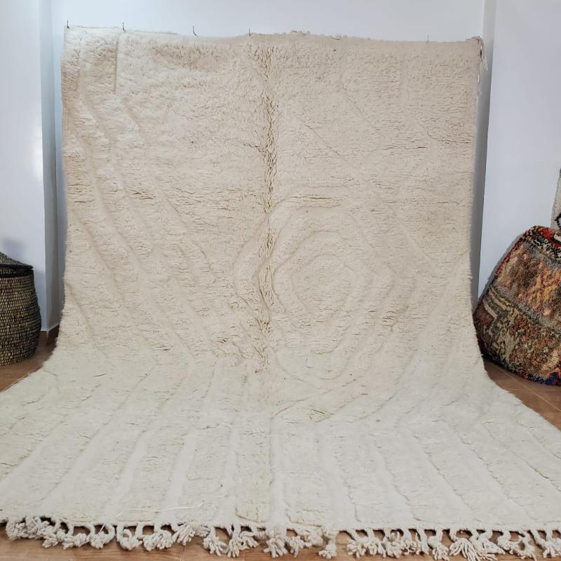 White Itqan Marokkaans handgemaakt tapijt